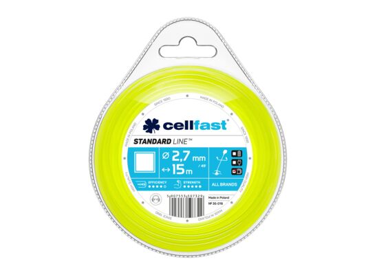 Żyłka tnąca do wykaszarek ręcznych 2,7 mm x 15 m kwadrat Cellfast