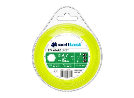 Żyłka tnąca do wykaszarek ręcznych 2,7 mm x 15 m okrągła Cellfast