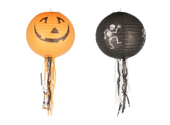 Dekoracja Halloween lampion 30 cm mix  4 kolory