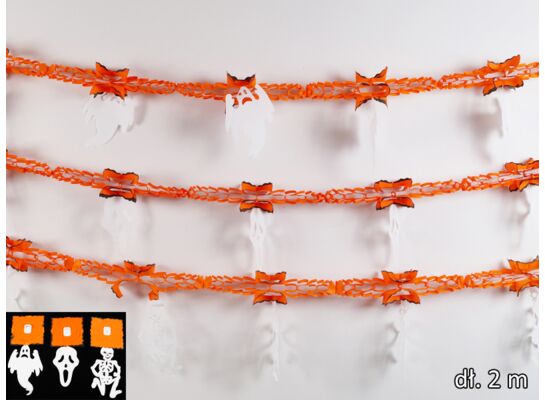 Girlanda papierowa Halloween 2 m mix
