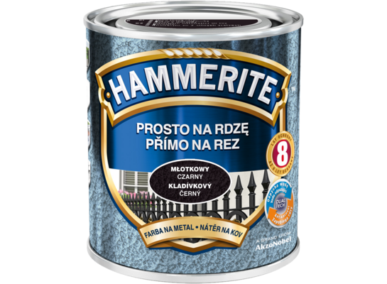 Farba Prosto Na Rdzę Czarny Młotkowy 0,25 l Hammerite