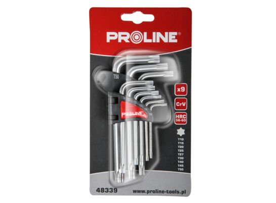 Klucze TORX PROLINE 9 sztuk komplet T10-T50