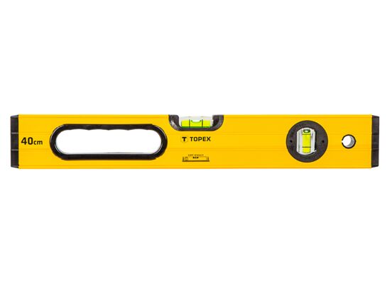 Poziomnica aluminiowa typ 600, 40 cm, 2 libelle TOPEX