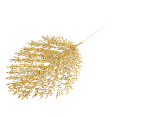 Gałązka liść brokat 30 cm mix