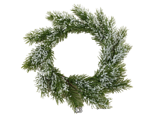 Wianek 13 cm osnieżony