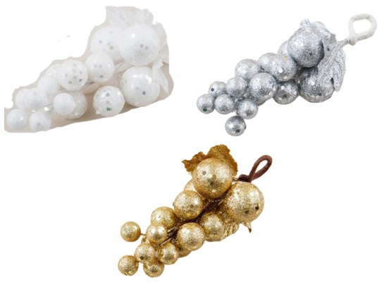 Dekoracja winogrono 17 cm mix