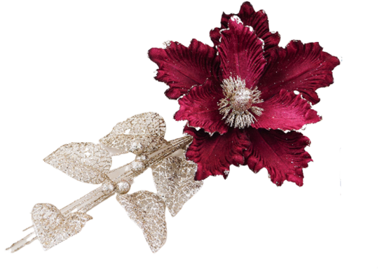 Poinsecja na piku 22 cm mix