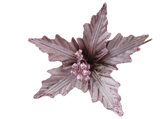 Poinsecja na piku 18 cm mix