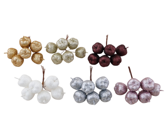 Jabłuszka na druciku 9,5 cm mix