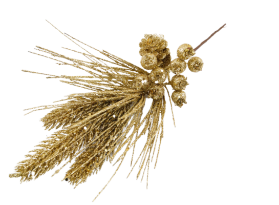 Gałązka ozdobna brokat 32 cm mix