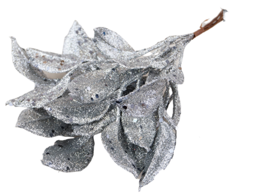 Bukiet liści brokat 24 cm mix