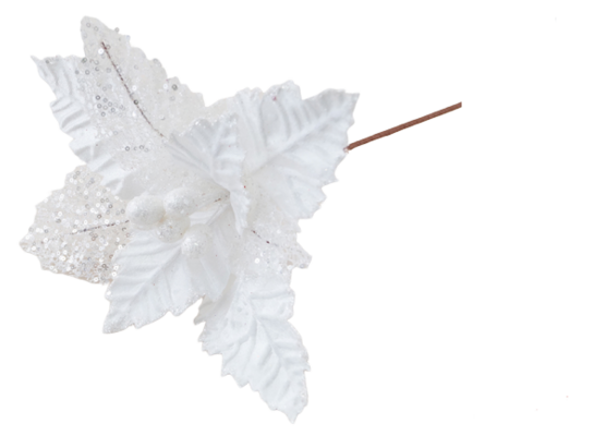 Poinsecja na piku 36 cm mix