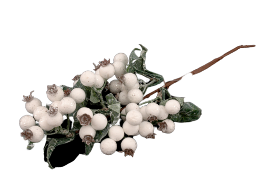 Gałązka ozdobna 30 x 12 cm biały