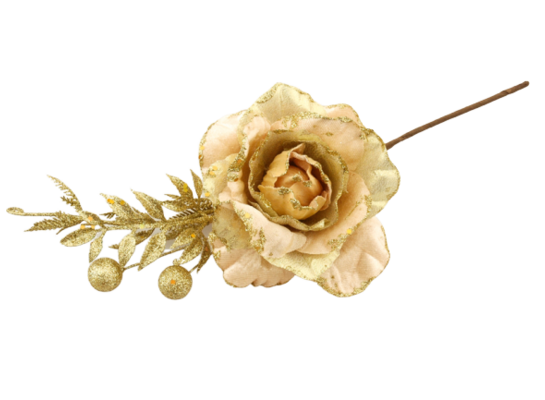Róża na piku złota 33 x 12 cm