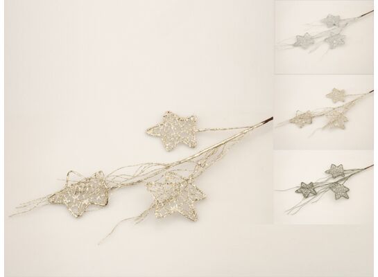 Gałązka ozdobna brokat 81 x 20 cm mix