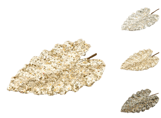 Gałązka liść brokat 46 x 13 cm mix