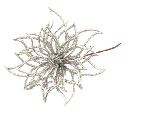 Gałązka ozdobna brokat 25 x 13 cm mix