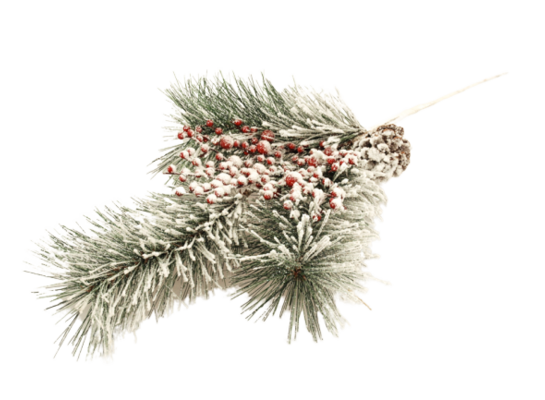 Gałązka ozdobna 78 cm ośnieżona