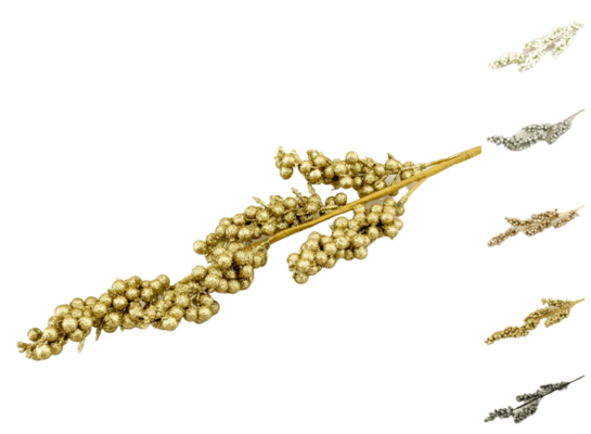 Gałązka ozdobna brokat 70 cm mix