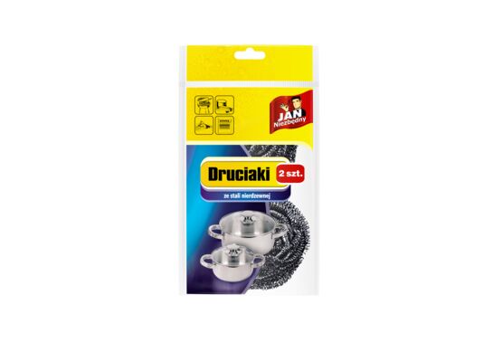 Druciak ze stali nierdzewnej 16,3 x 13,6 cm 2 sztuki Jan Niezbędny