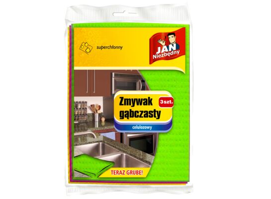 Zmywak gąbczasty 3 sztuki Jan Niezbędny