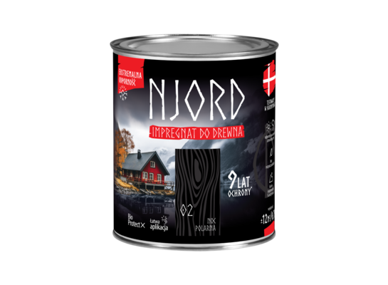 Impregnat do elewacji drewnianych Njord noc polarna 0,75 l LuxDecor