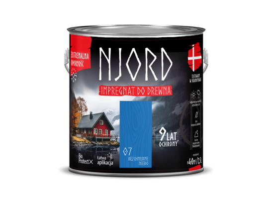 Impregnat do elewacji drewnianych Njord bezchmurne niebo 2,5 l LuxDecor