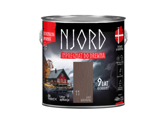 Impregnat do elewacji drewnianych Njord łódź Wikingów 2,5 l LuxDecor