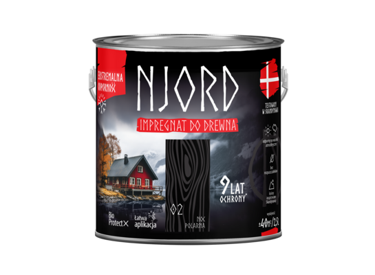 Impregnat do elewacji drewnianych Njord noc polarna 2,5 l LuxDecor