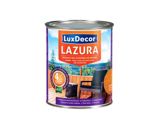 Lazura do drewna złoty dąb 0,75 l LuxDecor