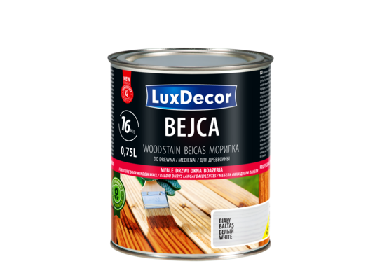 Bejca do drewna biały 0,75 l LuxDecor