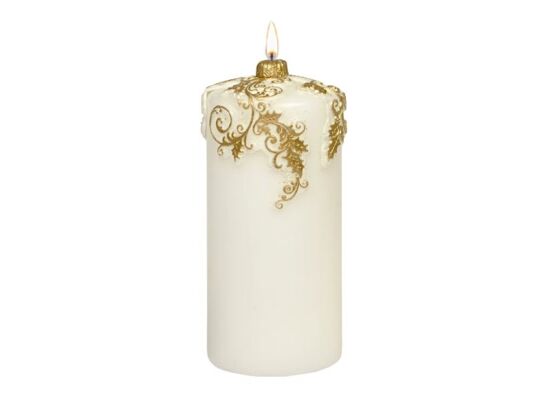 Świeca pieńkowa Ostrokrzew biała matowa