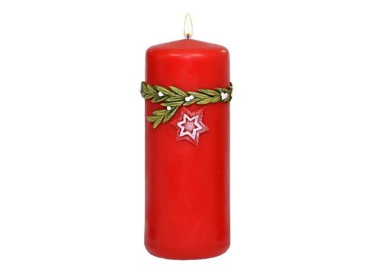 Świeca klubowa Red Star 15 cm czerwona matowa