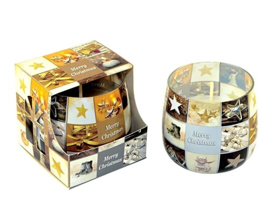 Świeca zapachowa w szkle Merry Christmas czekolada