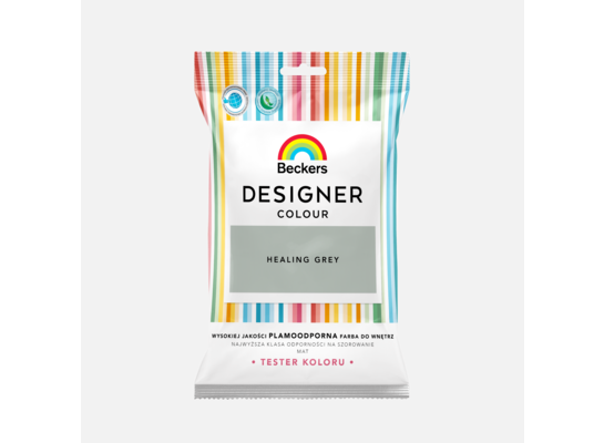 Farba lateksowa Beckers Designer Colour TESTER Healing Grey 0,05 l