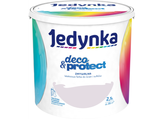 Farba lateksowa Jedynka Deco&Protect Zmywalna 04. Otuleni szarością 2,5 l