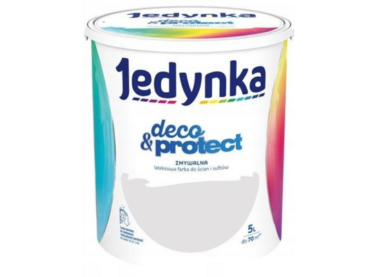 Farba lateksowa Jedynka Deco&Protect Zmywalna 05. Szare wytchnienie 5 l