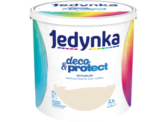 Farba lateksowa Jedynka Deco&Protect Zmywalna 07. Błogo na piasku 2,5 l
