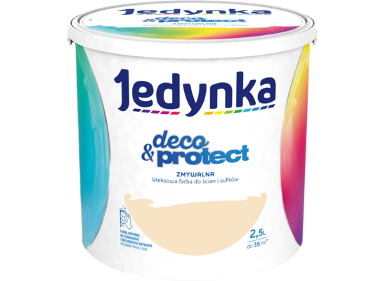 Farba lateksowa Jedynka Deco&Protect Zmywalna 08. Kremowy poemat 2,5 l