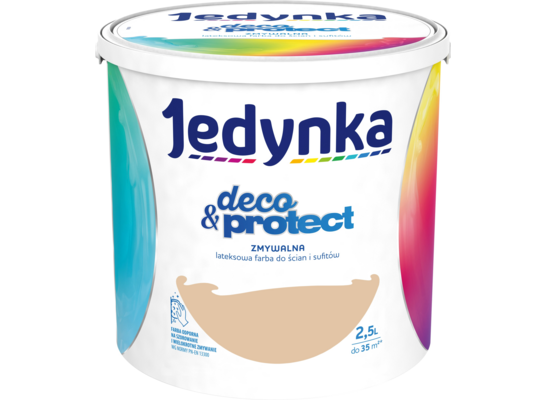 Farba lateksowa Jedynka Deco&Protect Zmywalna 11. Karmelowe zauroczenie 2,5 l