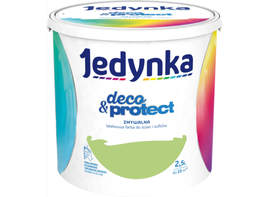 Farba lateksowa Jedynka Deco&Protect Zmywalna 16. Relaks w zieleni 2,5 l