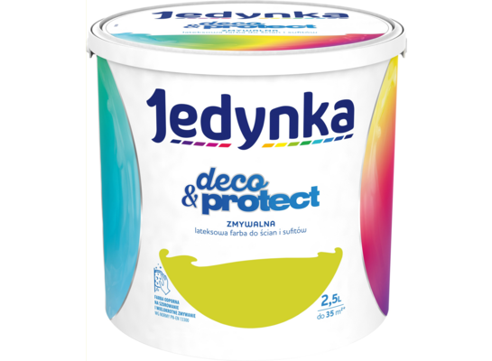 Farba lateksowa Jedynka Deco&Protect Zmywalna 17. Zielona moc 2,5 l