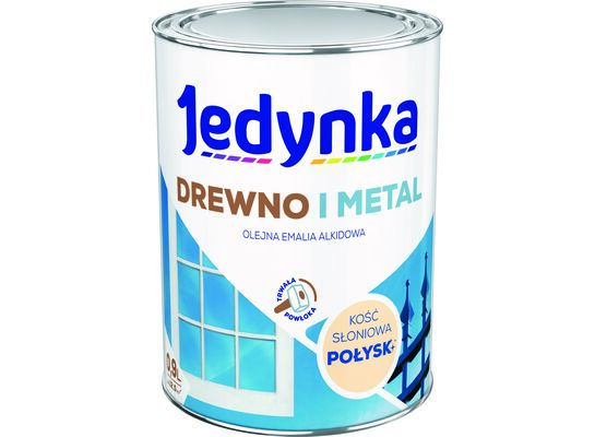 Farba alkidowa Jedynka Do Drewna I Metalu Połysk Kość Słoniowa 0,9 l