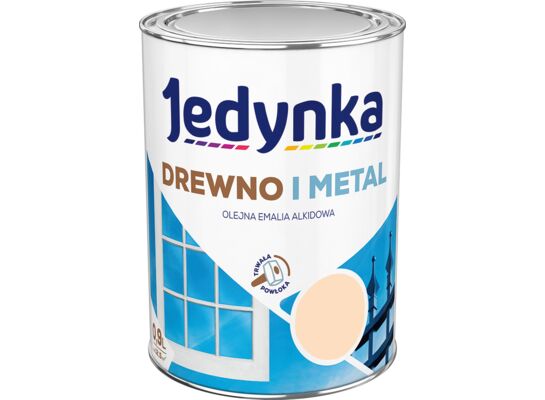 Farba alkidowa Jedynka Do Drewna I Metalu Połysk Kremowy 0,9 l