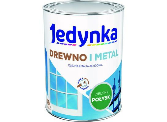 Farba alkidowa Jedynka Do Drewna I Metalu Połysk Zielony Jasny 0,9 l