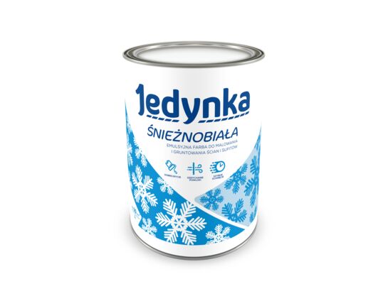 Farba winylowa Jedynka Śnieżnobiała 1 l