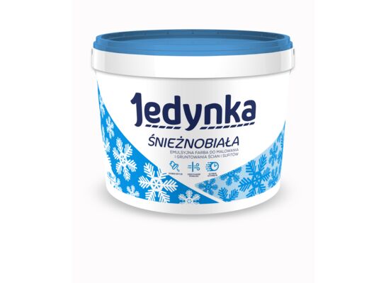 Farba winylowa Jedynka Śnieżnobiała 3 l