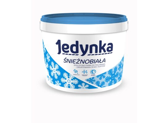 Farba winylowa Jedynka Śnieżnobiała 5 l