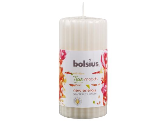 Świeca pieńkowa prążkowana 120/58 New Energy TM Bolsius