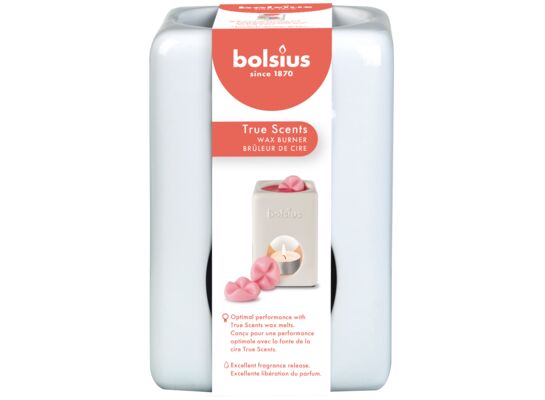 Kominek kwadratowy Aromatic 8,2 x 12,4 cm biały Bolsius